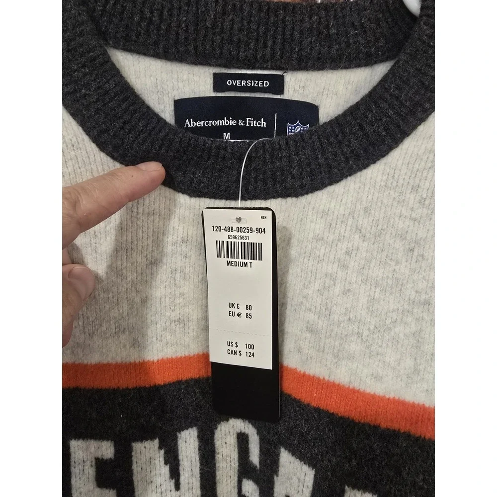 NEW Abercrombie & Fitch Cincinnati Bengals Sweater Men's‎ Medium